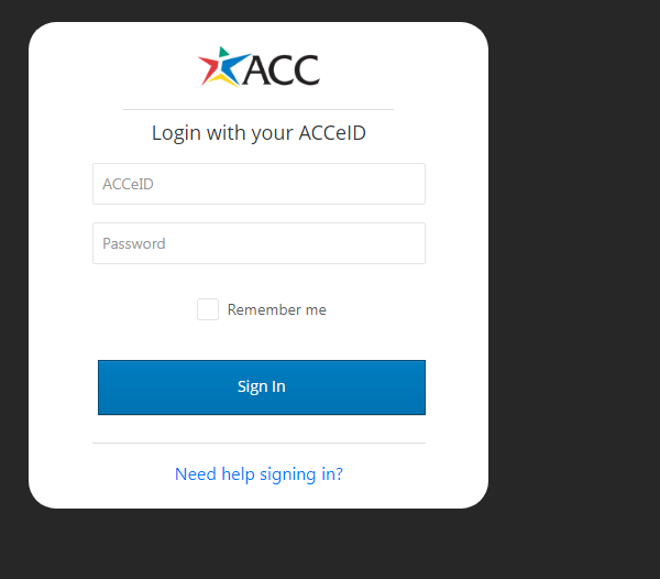 How to Log in to ACC Blackboard